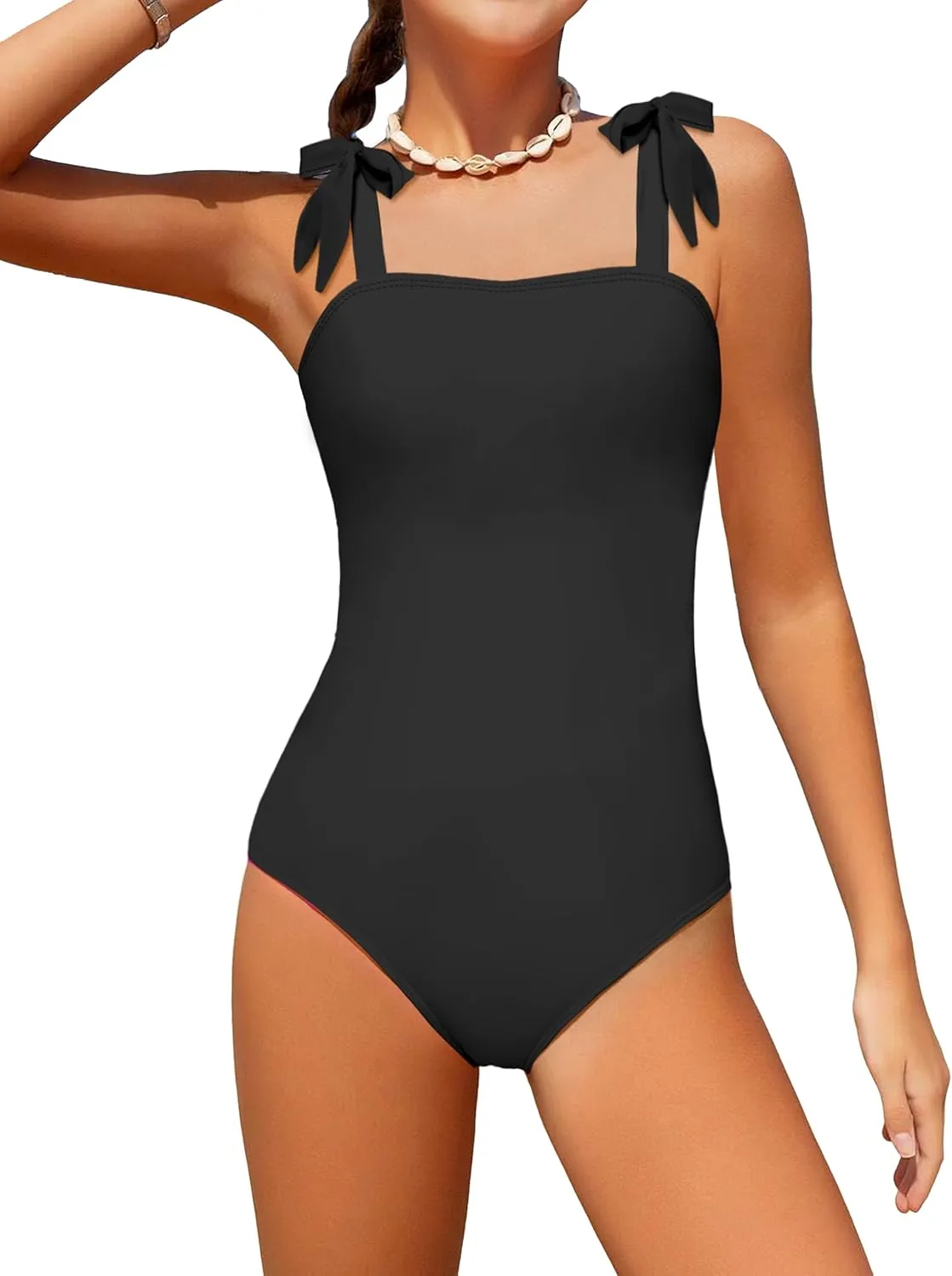 Girls Swimsuit One Piece Casual Color-Block Adjustable Straps Girls Bathing Suit Swimwear 9-16T