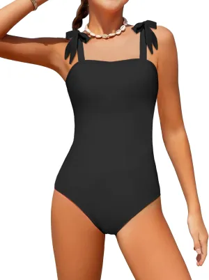 Girls Swimsuit One Piece Casual Color-Block Adjustable Straps Girls Bathing Suit Swimwear 9-16T