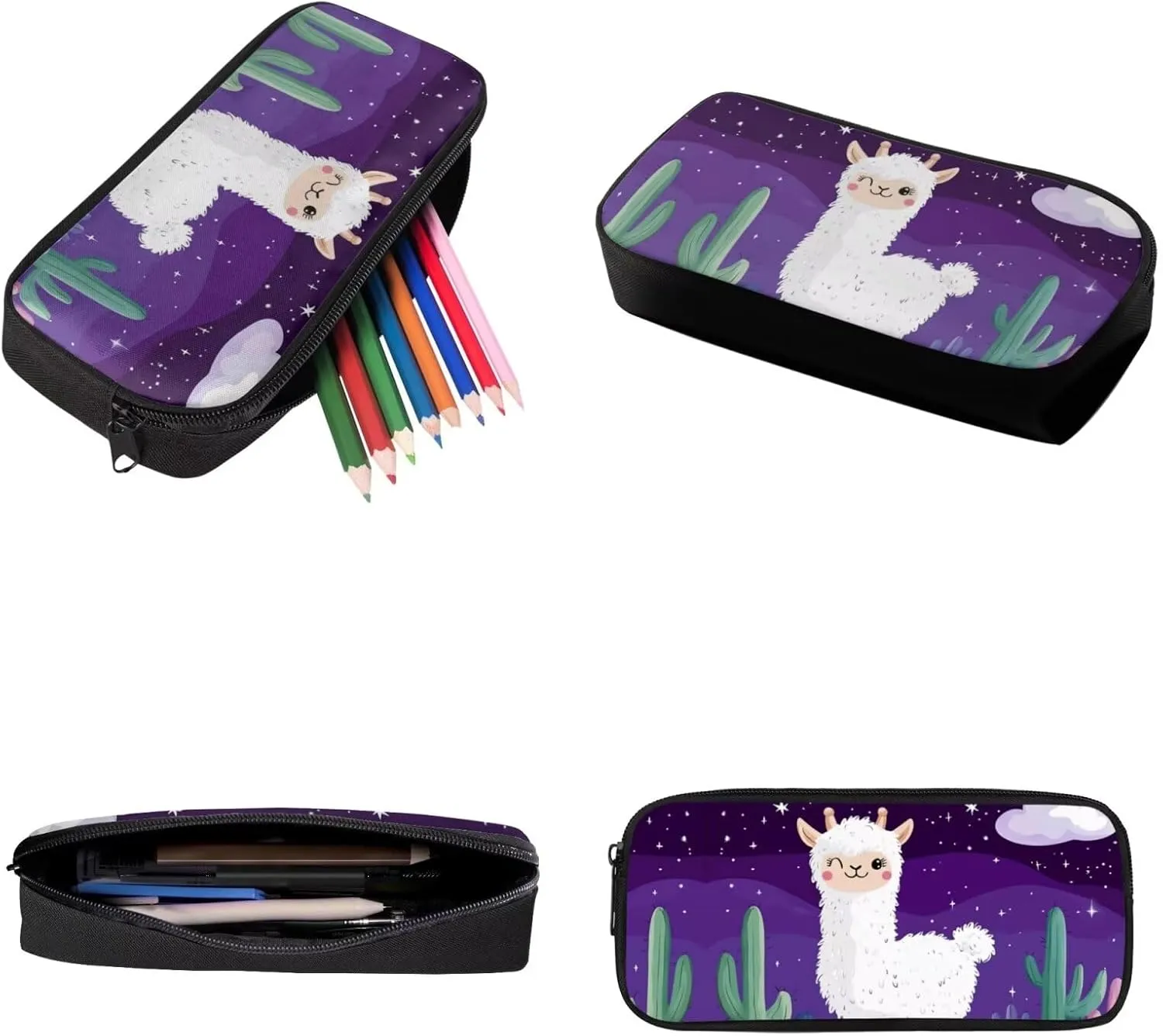 GLENLCWE Alpaca Kids Backpack for Girls Boys 3Piece School Bookbag   Lunch Bag   Pencil Box Lightweight Kids Backpack Combo Kit 3 Pieces