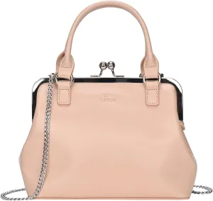 GM LIKKIE Kiss Lock Purses and Handbags, Vintage PU Leather Clutch Purses for Women, Top Handle Evening Handbag