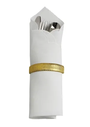Gold Cutlery/Napkin Holder Set of 4