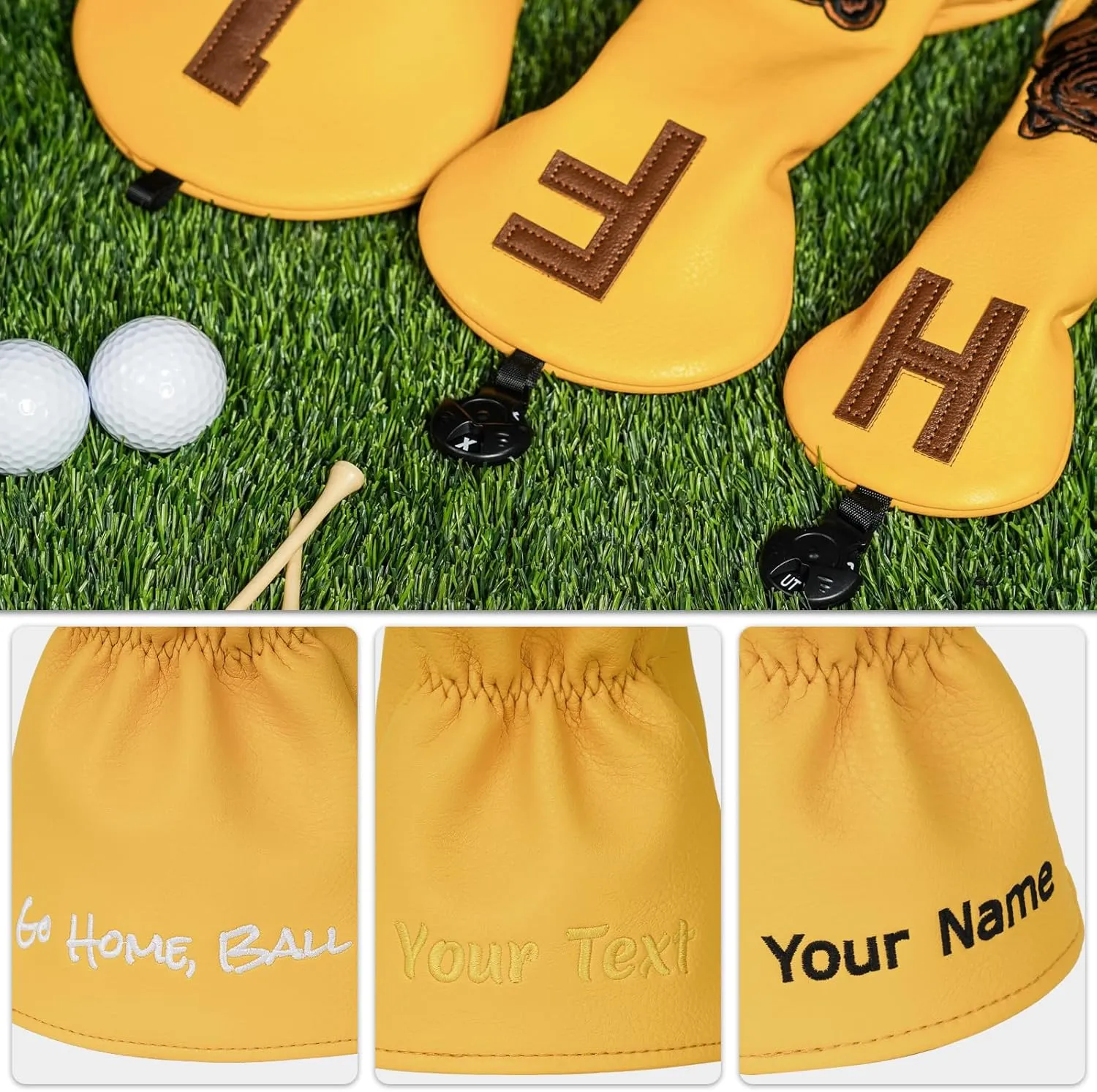Golf Club Head Cover Golf Head Cover Driver Headcover Fairway Wood Headcover Hybrid Club Head Cover Golf Blade Mallet Putter Cover Beer Bear