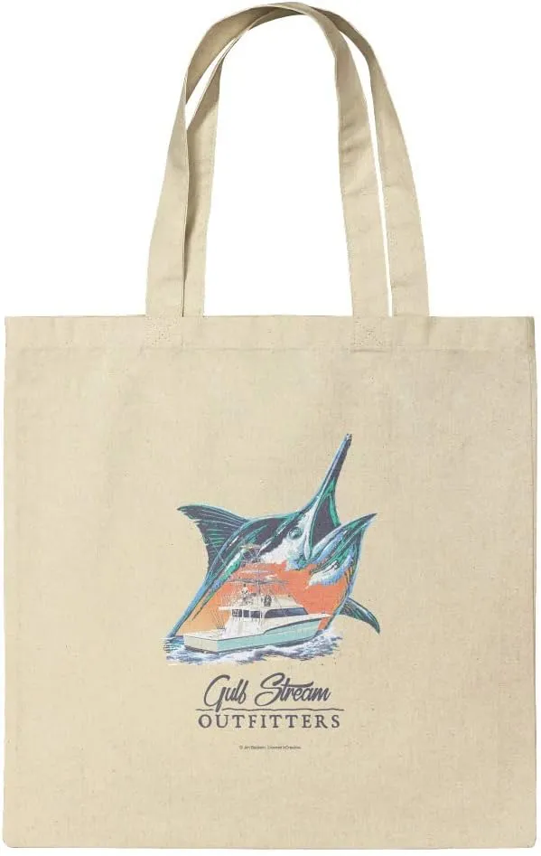 GRAPHICS & MORE Gulf Stream Marlin Ocean Game Fishing Charter Boat Grocery Travel Reusable Tote Bag