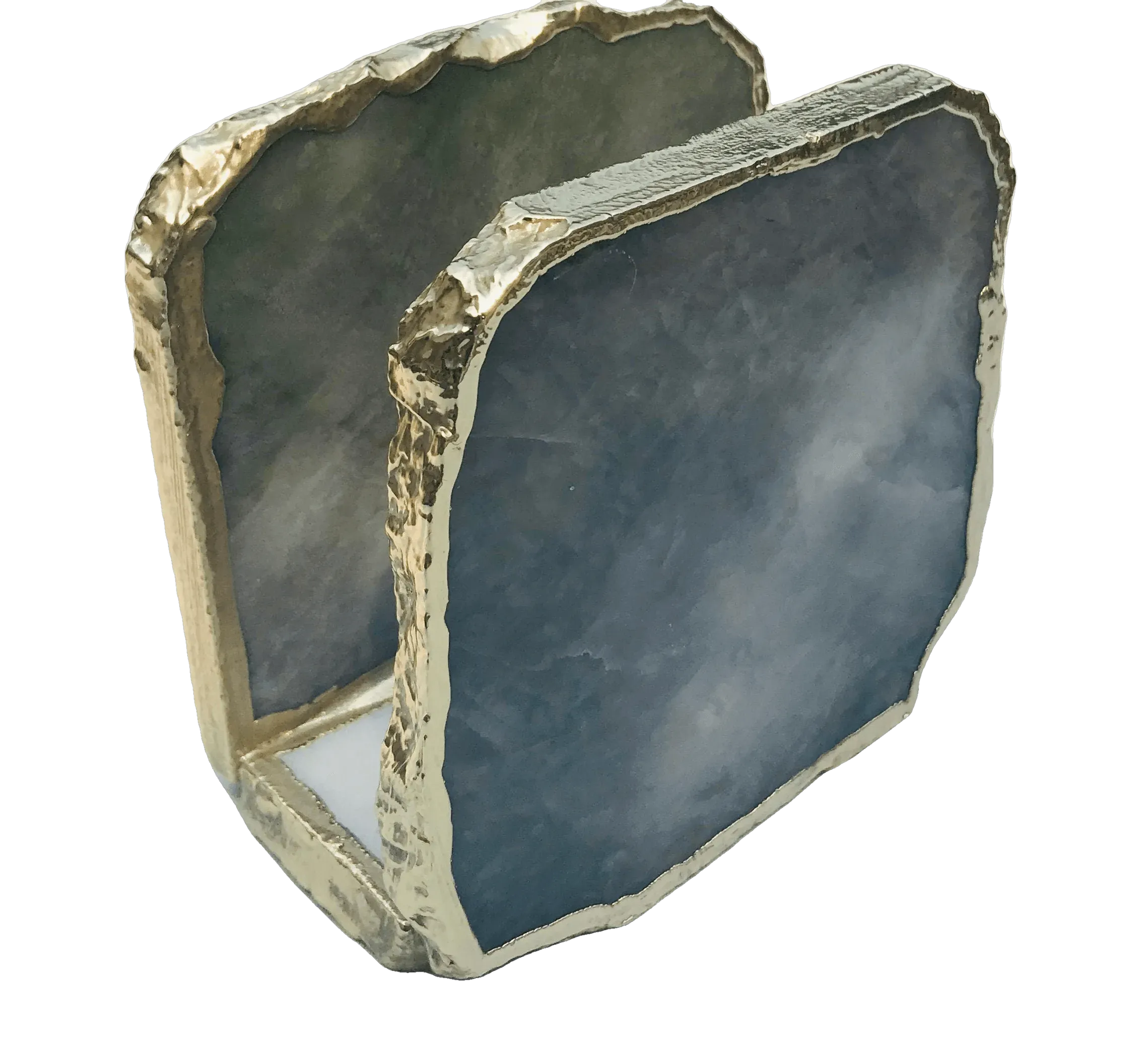 Grey Agate Stone Napkin Holder