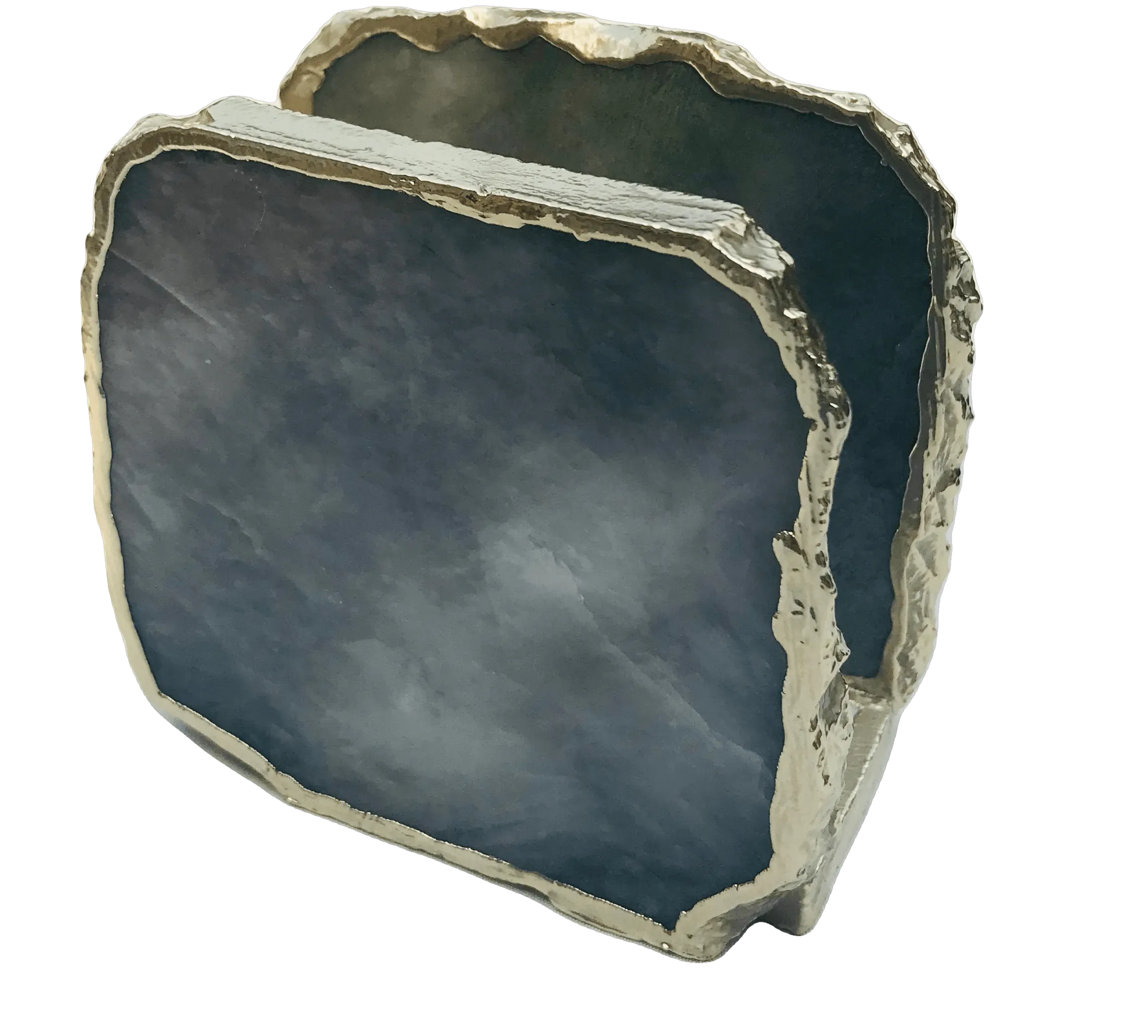 Grey Agate Stone Napkin Holder