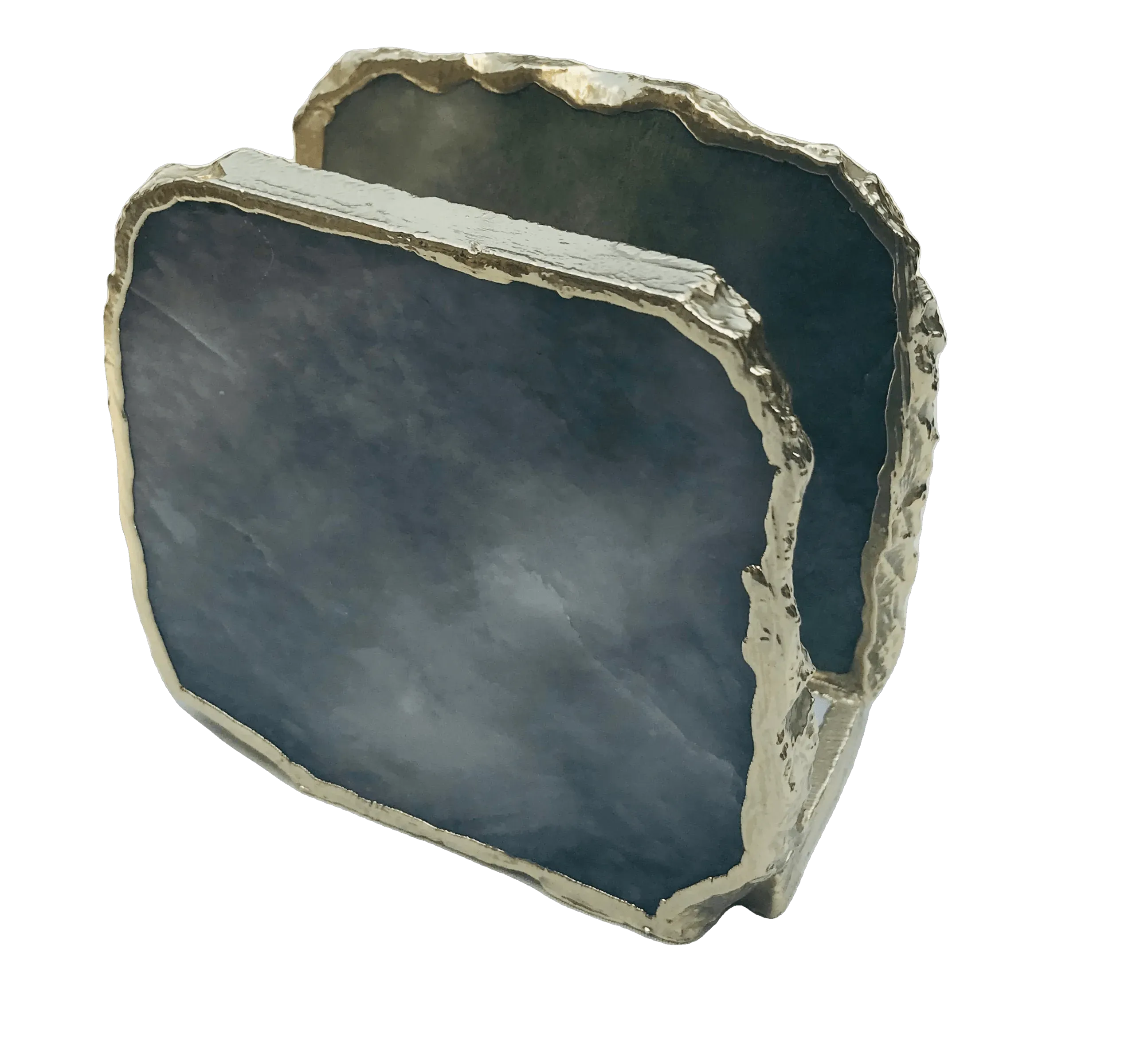 Grey Agate Stone Napkin Holder
