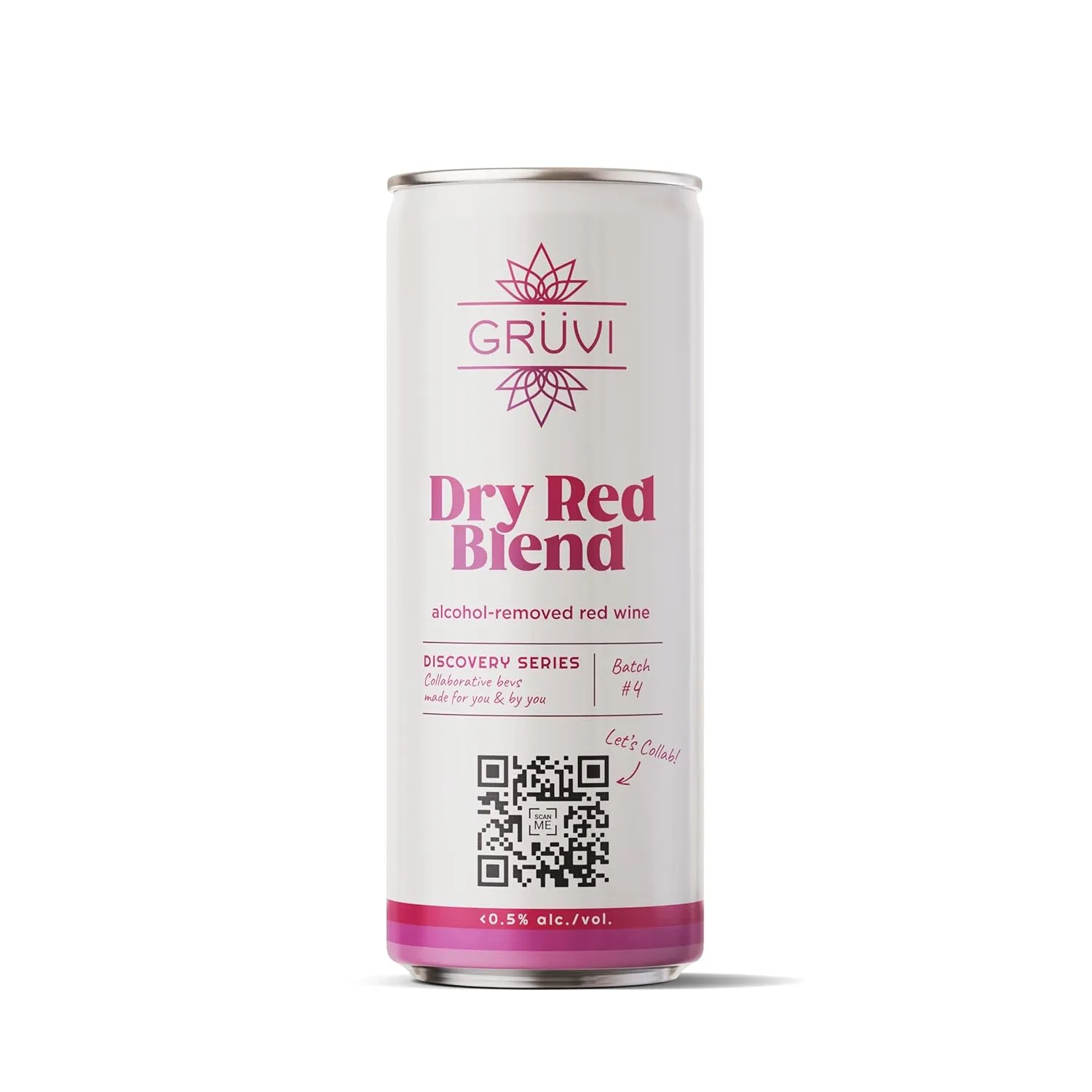 Gruvi Award Winning Non-Alcoholic Wine, Dry Red Blend, Fruity and Bold, 45 Calories, Gluten Free, 8.4 fl oz, Pack of 24