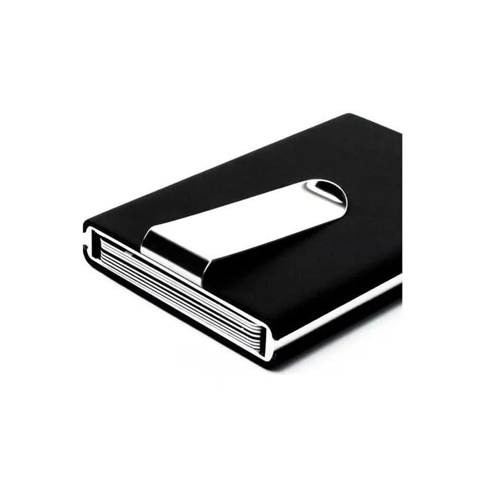 Hamlin Zackly Dompet Holder Klip Kartu dan Uang Kertas Material Metallic ORIGINAL - Black