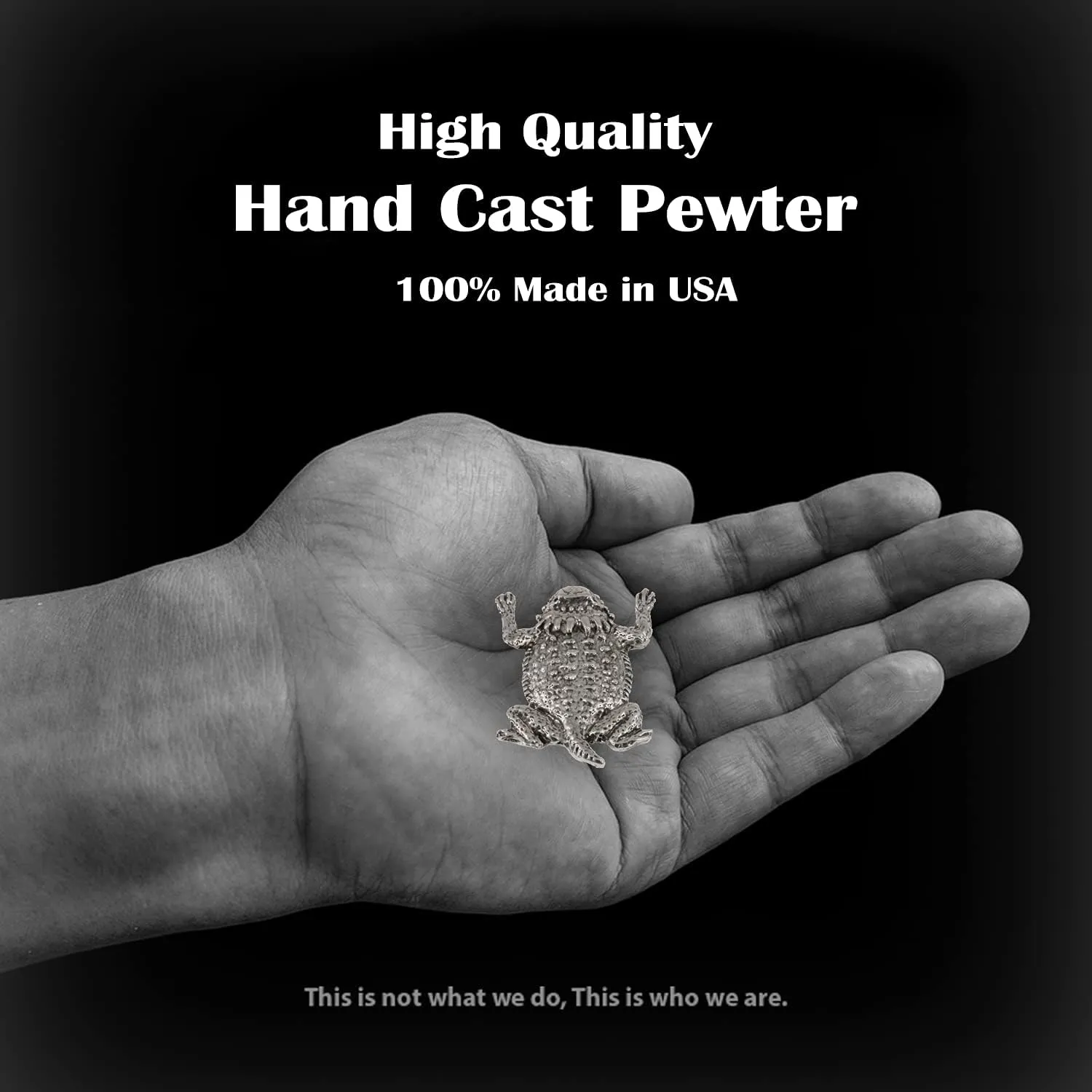 Handcrafted Antique Pewter Horny Toad (Short-Horned Lizard) Strong Magnet for Home School Classroom Office Gift Refrigerator Whiteboard Locker - Made in The United States - SKU A061MAG