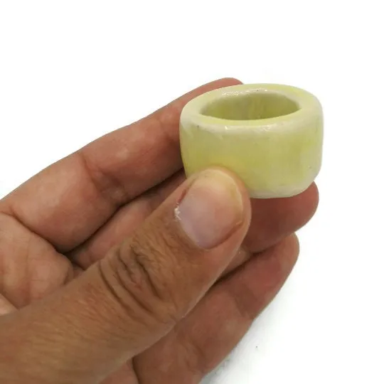Handmade Ceramic Napkin Rings – Set of 4, Elegant Table Decor