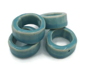 Handmade Ceramic Napkin Rings – Set of 4, Elegant Table Decor