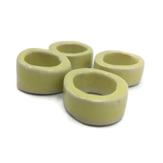 Handmade Ceramic Napkin Rings – Set of 4, Elegant Table Decor