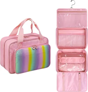 Hanging Hair Accessories Storage Bag, Hanging Hair Bow Storage Bag for Girls Hair Clips, Travel Organizer for Hair Clips, Headbands, Scrunchies & Ties - Toiletry bag