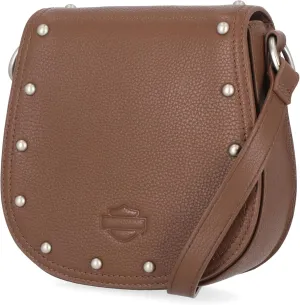 Harley-Davidson Vintage Rivet Leather Crossbody Purse Shoulder Bag