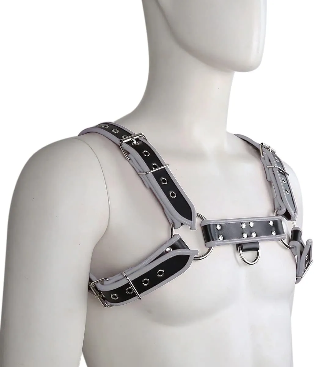 Harness for Man Adjustable Leather Harness Body Chest Half Harness Punk Belt Clubwear Costume