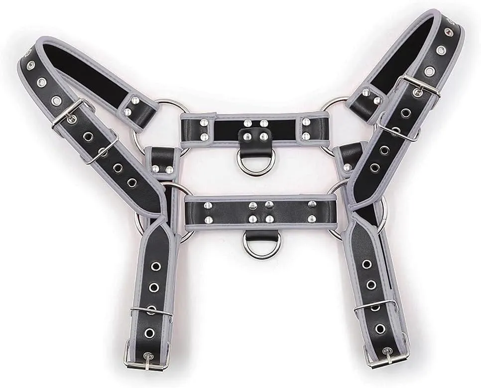Harness for Man Adjustable Leather Harness Body Chest Half Harness Punk Belt Clubwear Costume