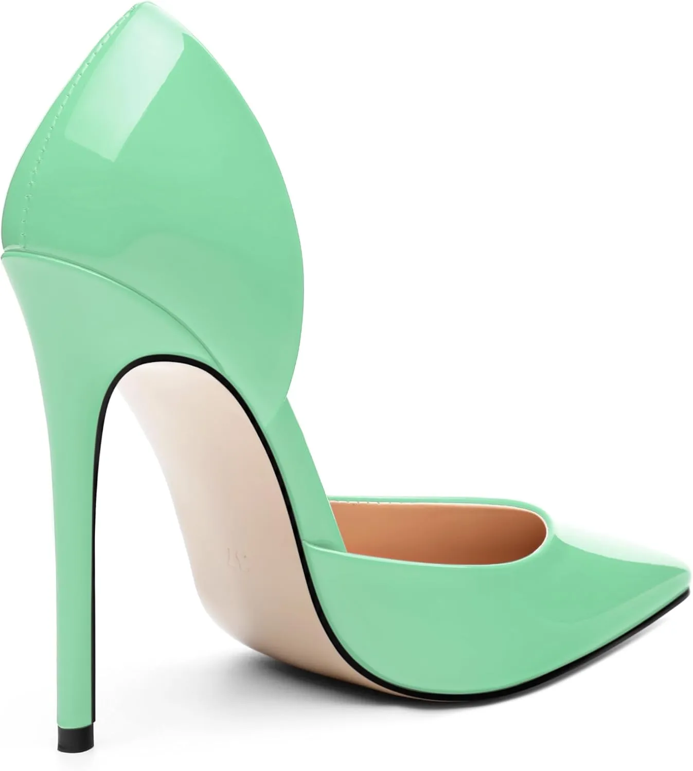 High Heels Stiletto Pumps for Women Slip on Patent Closed Pointed Toe Sexy Fashion Wedding Party Dressy Shoes