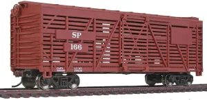 HO Scale Model Southern Pacific Stock Car, 40', Red