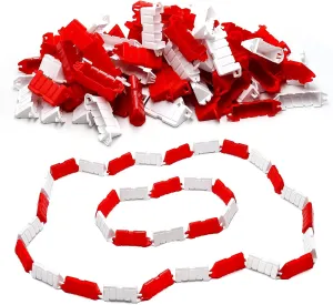 Hobby Fans 300 Pieces RC Car Racing Track Drift Runway Drift Field Fence for 1/14 1/16 1/18 1/24 1/28 Mini RC Car (Red White)