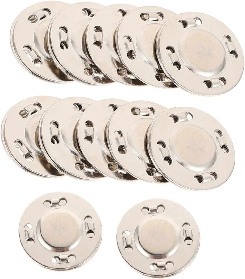 Holibanna 15 Pairs Magnetic Snap Fastener Clasp for DIY Handbag Accessories Magnetic Closure for Clothing Crafts Bags Strong Magnetism Easy to Install Durable Design