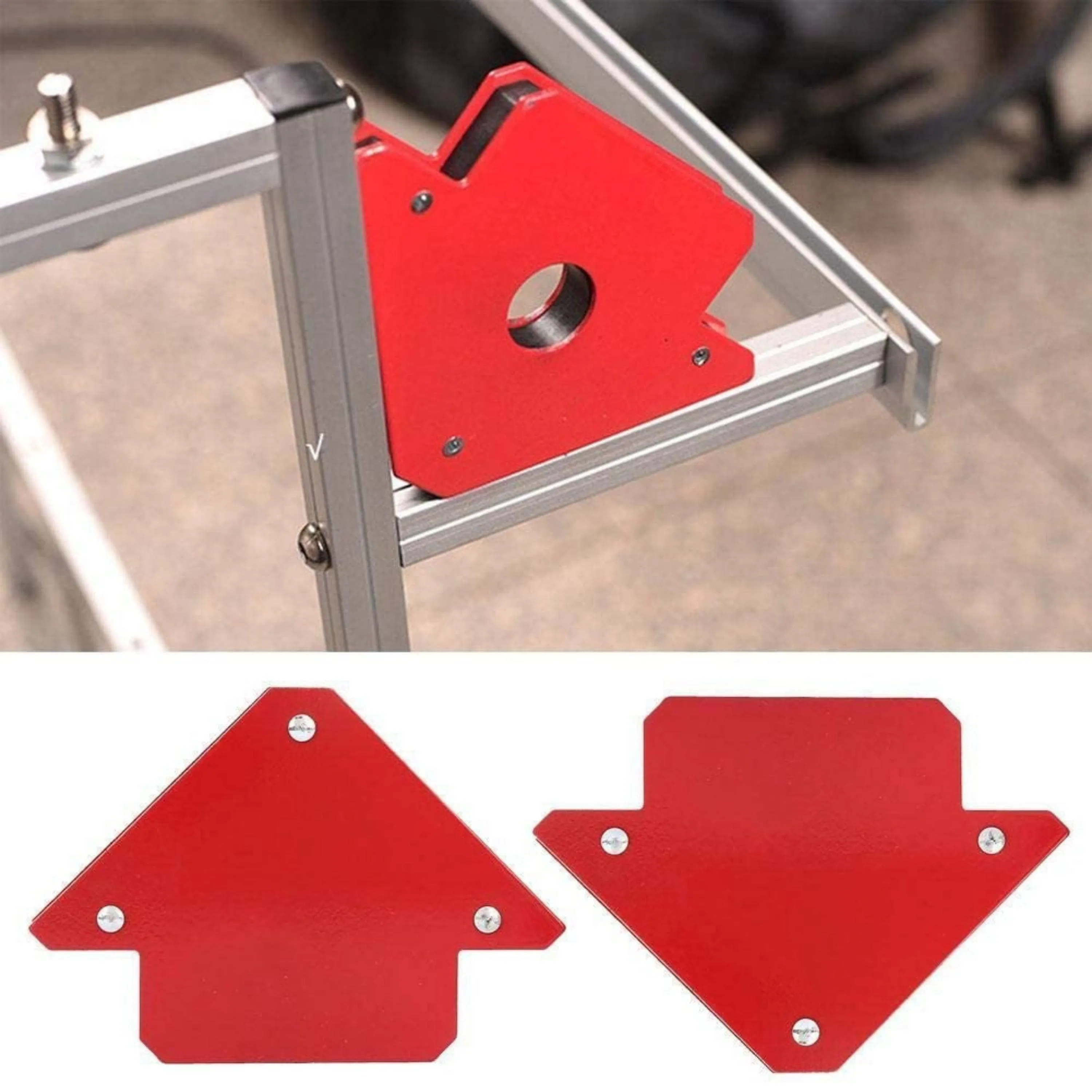 Homdum 4inch Multiangle magnetic welding holder clamps arrow type square with 22kg strong magnet pull for accurate alignment in fabrication works ( 1 Piece)