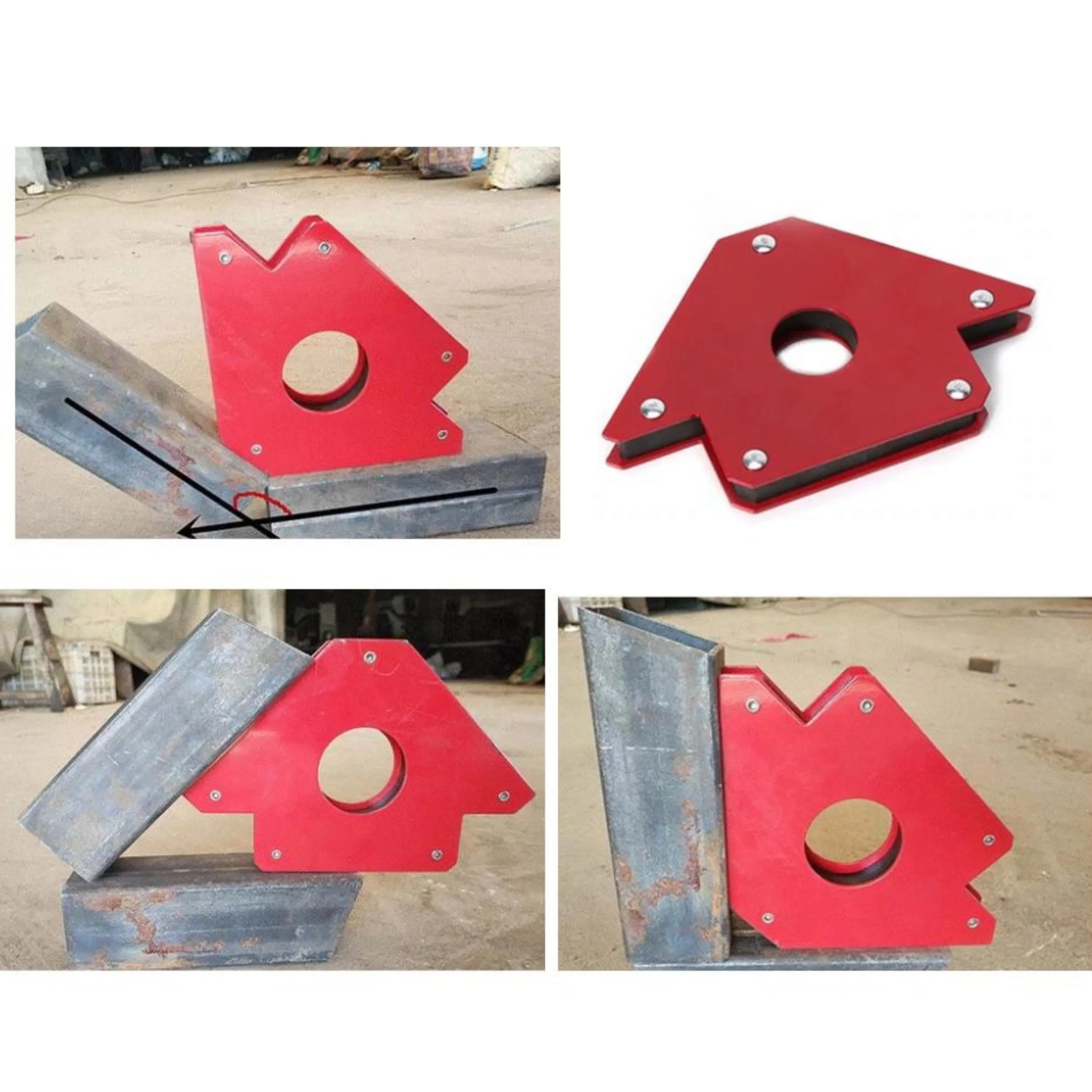 Homdum 4inch Multiangle magnetic welding holder clamps arrow type square with 22kg strong magnet pull for accurate alignment in fabrication works ( 1 Piece)