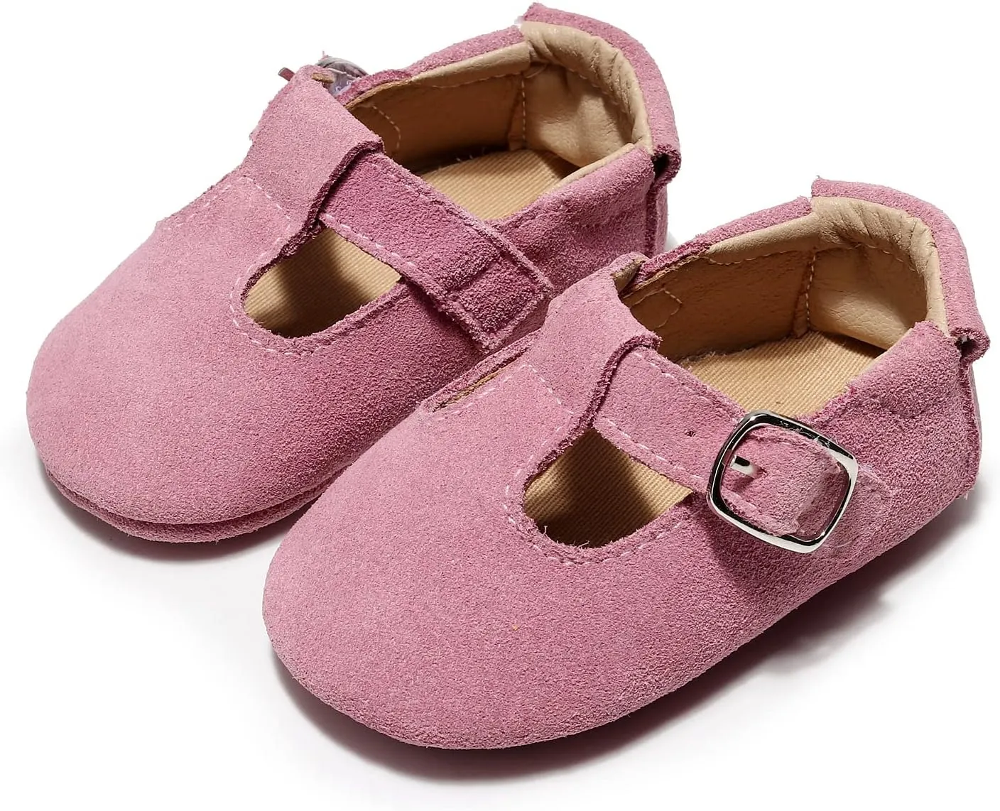 HONGTEYA Leather Baby Moccasins Hard Soled Tassel Crib Toddler Shoes for Boys and Girls…