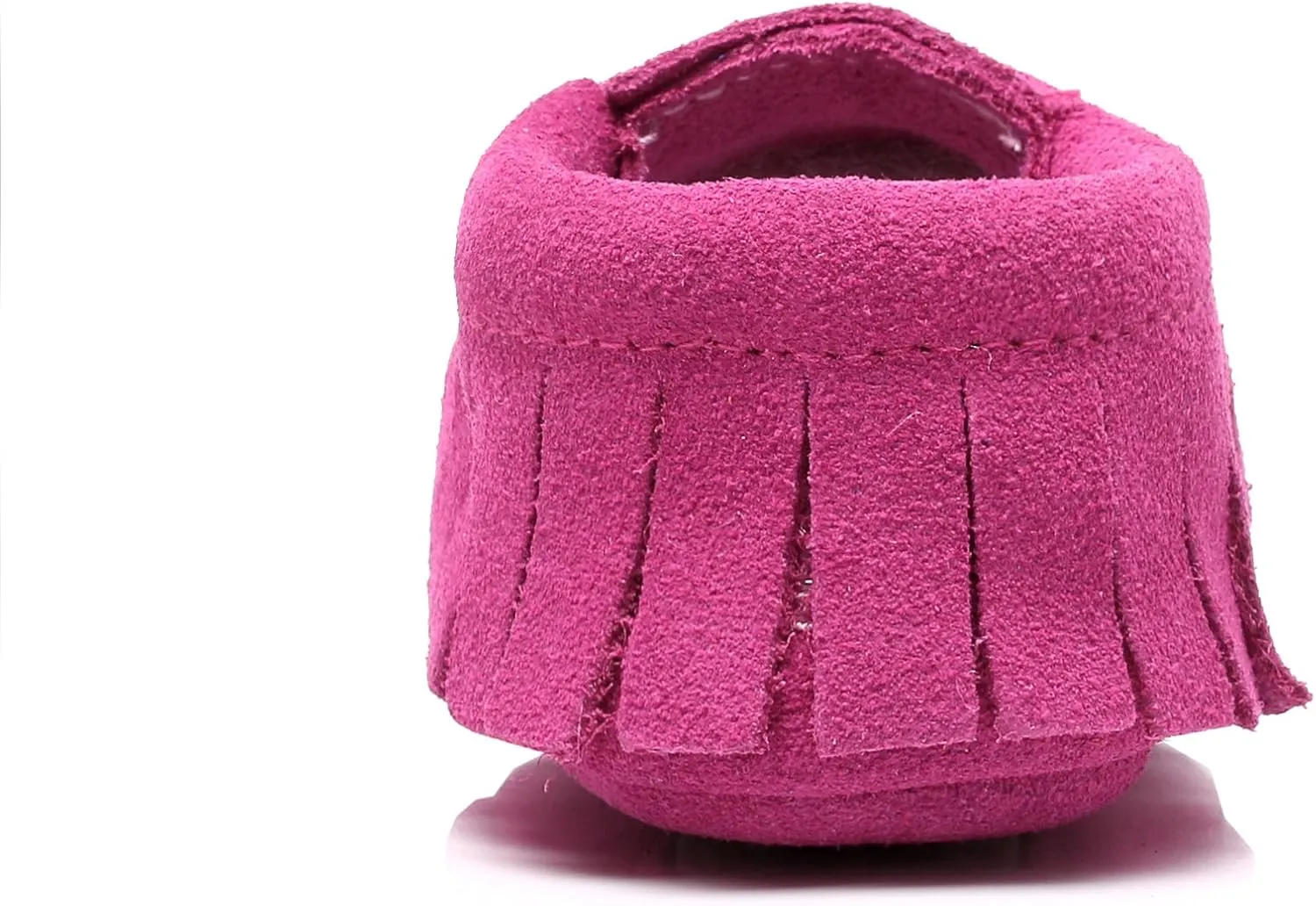 HONGTEYA Leather Baby Moccasins Hard Soled Tassel Crib Toddler Shoes for Boys and Girls…
