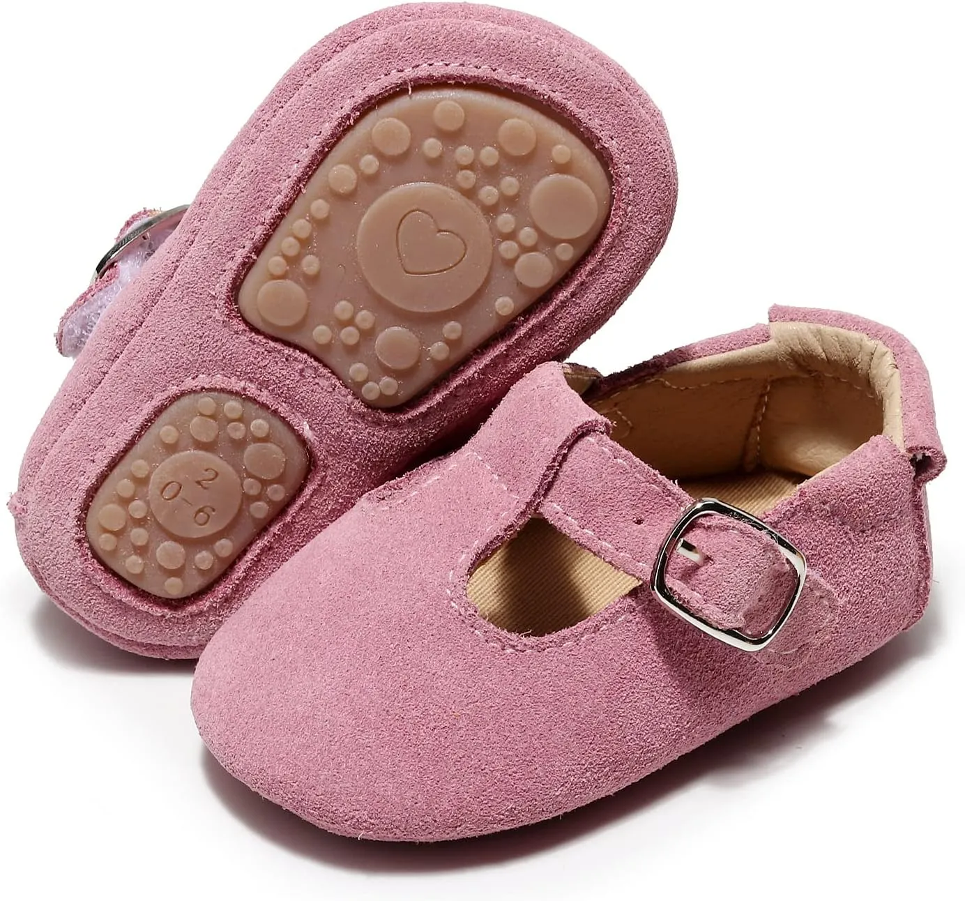 HONGTEYA Leather Baby Moccasins Hard Soled Tassel Crib Toddler Shoes for Boys and Girls…