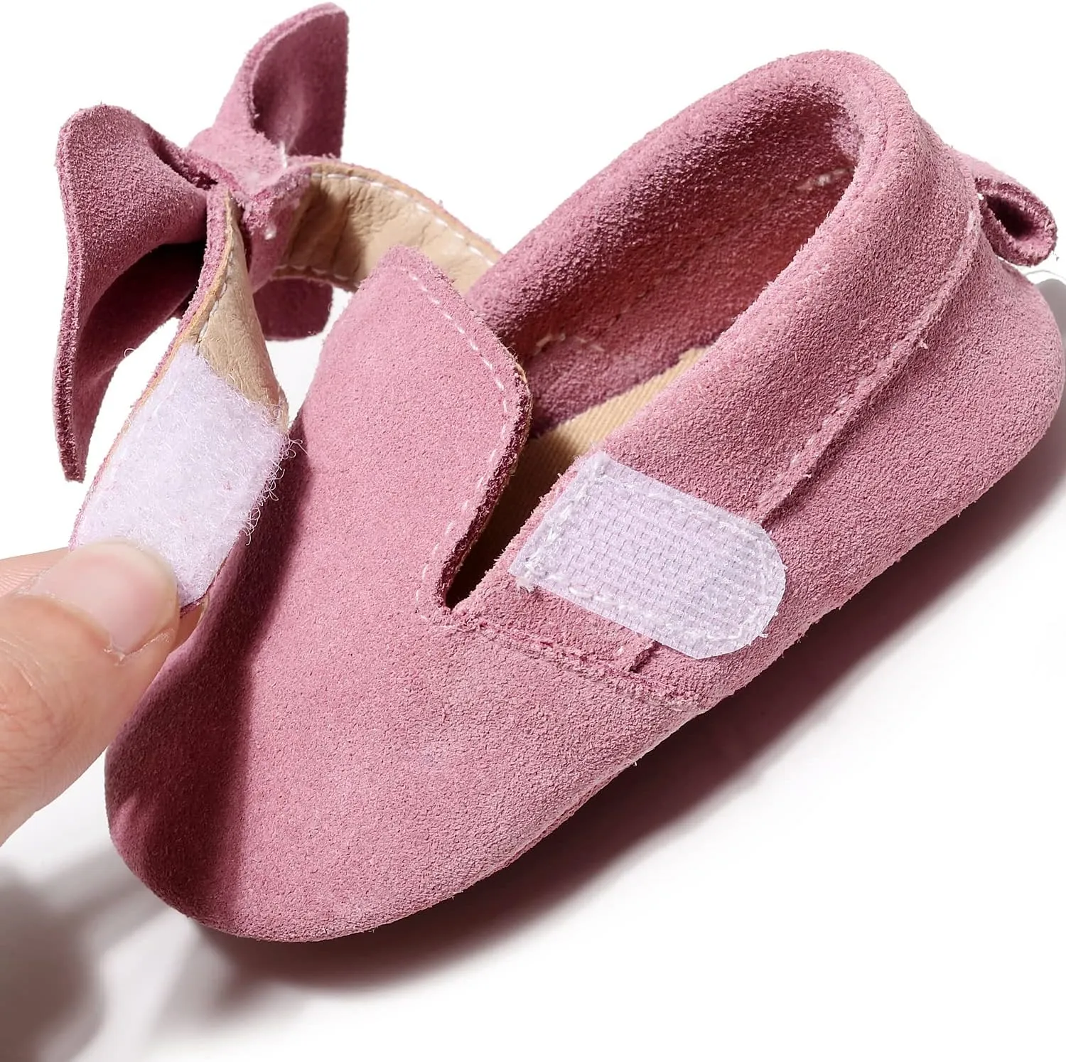HONGTEYA Leather Baby Moccasins Hard Soled Tassel Crib Toddler Shoes for Boys and Girls…