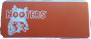 Hooters Blank Costume Name Tag Orange