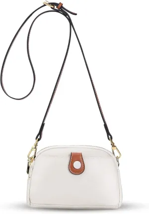 HUA ANGEL Small Crossbody Bag for Women, Lightweight Leather Mini Shoulder Bag Travel Cellphone Pouch Satchel Bag with Strap