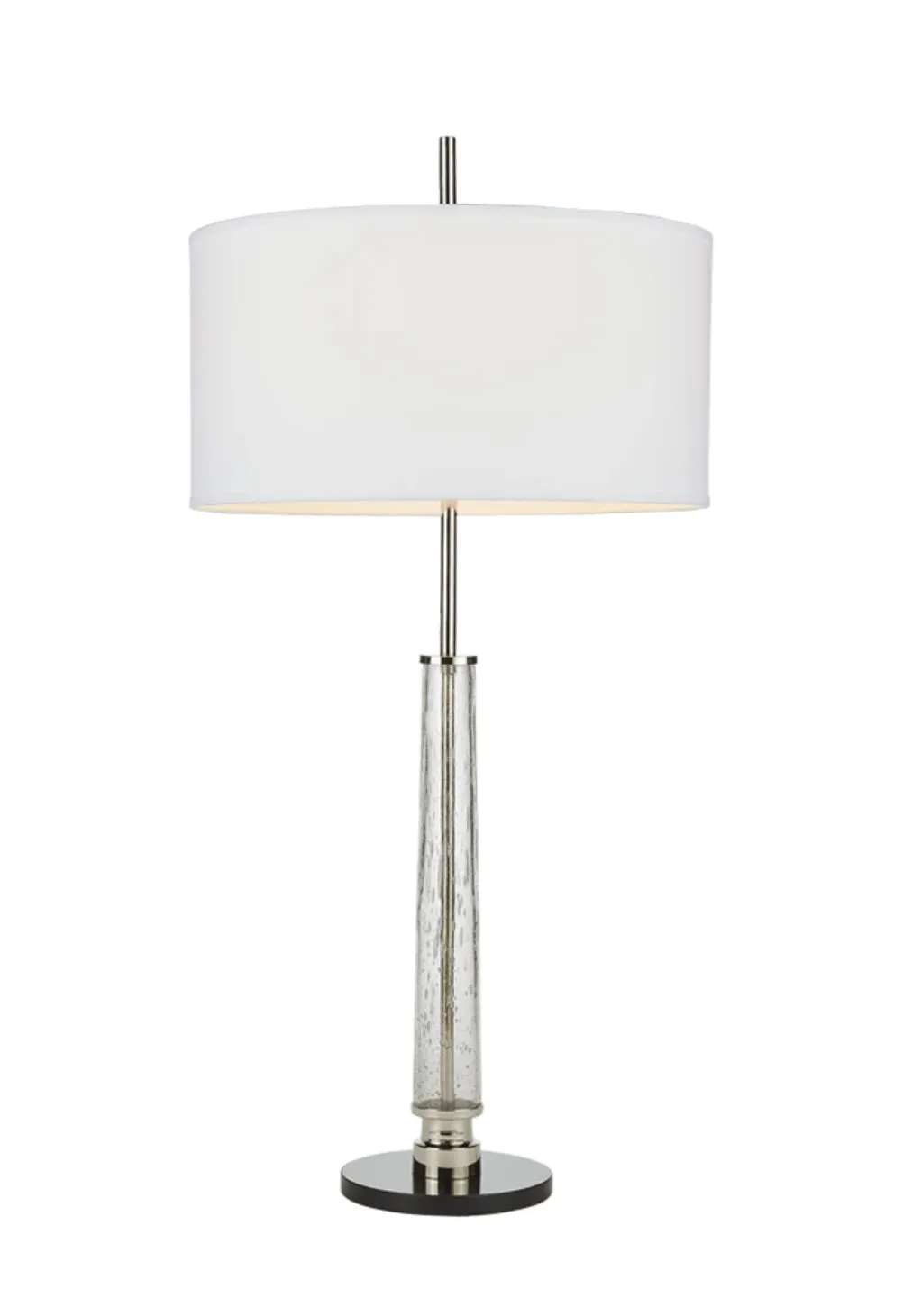 Hudson Nickel & Seeded Glass Lamp Collection