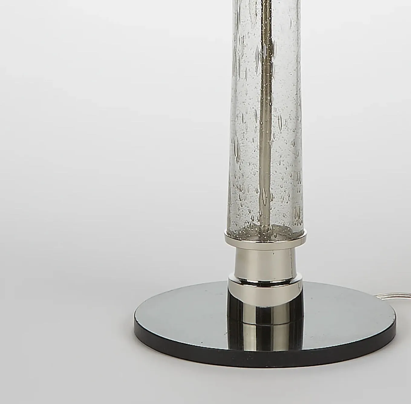Hudson Nickel & Seeded Glass Lamp Collection