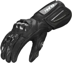 ILM Air Flow Leather Motorcycle Gloves for Men and Women Model-GRC01L (L, Black-Long)