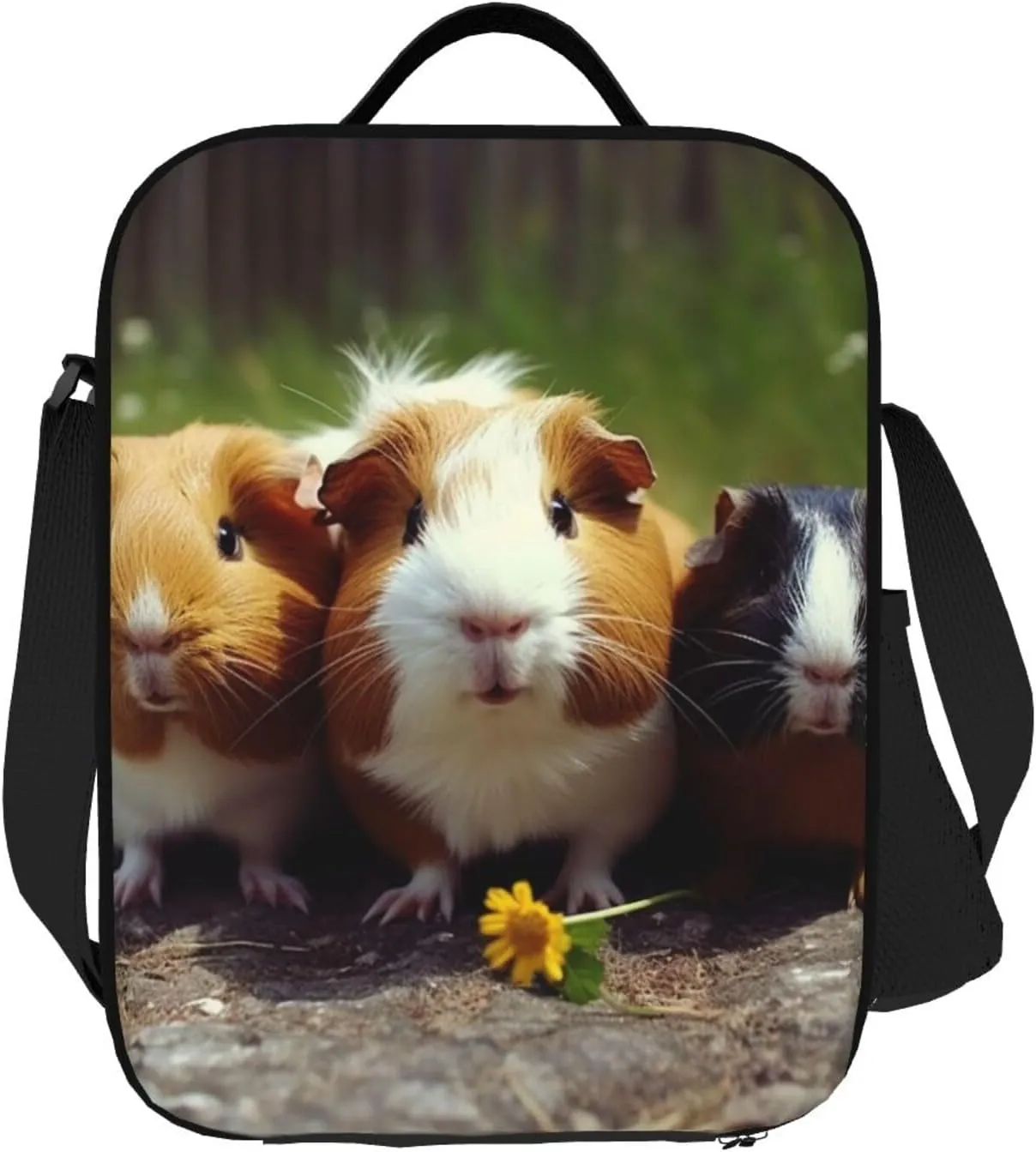 Insulated Lunch Bag Guinea Pigs Funny Lunch Box for Women Men Reusable Lunch Tote Bag for Work Picnic Travel