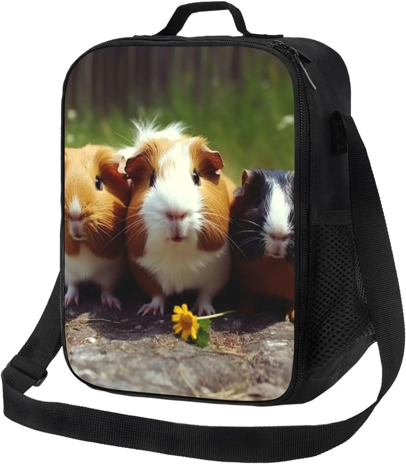 Insulated Lunch Bag Guinea Pigs Funny Lunch Box for Women Men Reusable Lunch Tote Bag for Work Picnic Travel