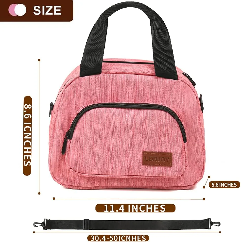 Insulated Lunch Box For Girls Small Lunch Bag Adult Women Work Kawaii Lunch Tote For Teen School Cute Compact Lunch Pail Keep Warm Lunch Pale For Ladies Teacher