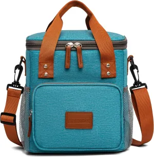 Insulated Lunch Box for Women & Men – 8L/2 Gallons Leakproof Lunch Bag for Work, Office, School – Portable, Stylish & Durable Cooler Tote – Aqua Blue