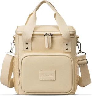 Insulated Lunch Box for Women & Men – 8L/2 Gallons Leakproof Lunch Bag for Work, Office, School – Portable, Stylish & Durable Cooler Tote – Beige