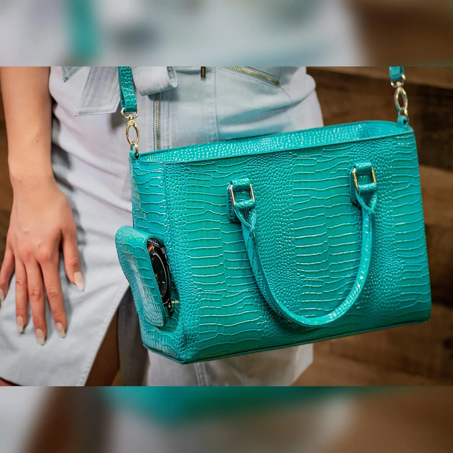 Insulated Purse w/ 3L Bladder Bag | Thermal Hot and Cold Storage | Portable Drinking Dispenser for Wine, Cocktails, Beer, Alcohol | PU Leather Finish