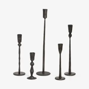 Iron Candlestick Holders (Black)