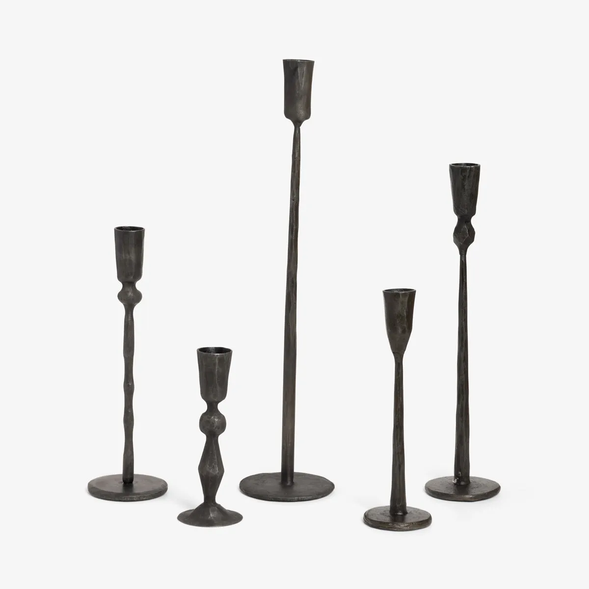 Iron Candlestick Holders (Black)