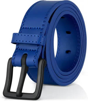 ITAY Metal Free Hypoallergenic Leather TSA Belt Strap, Sturdy Men's Adjustable Nickel Free Belt