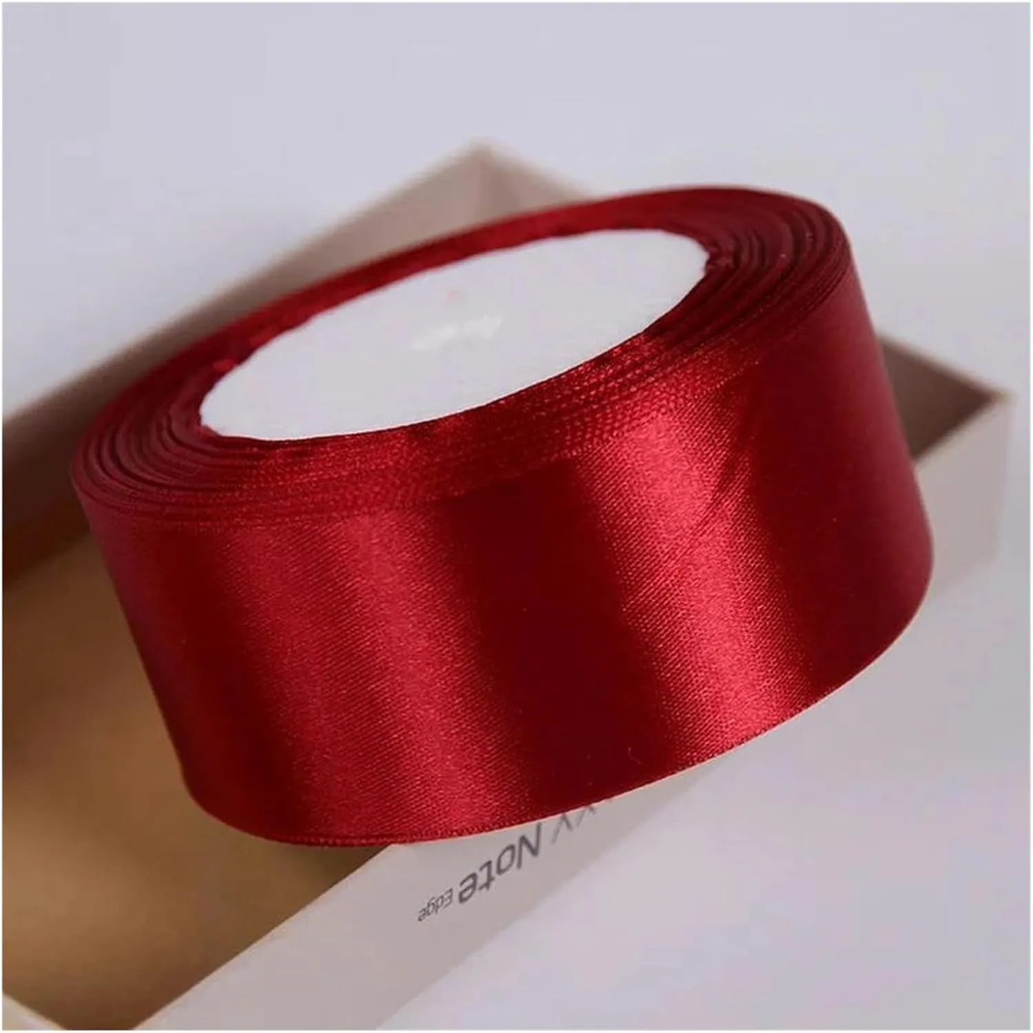 Ivory Satin,Christmas Ribbons, Stain Wrap Ribbon Decorative Ribbon Silk Satin Ribbons Christmas Wedding Decoration Wrapping Wine Red Ribbons(Navy Blue,6mm)