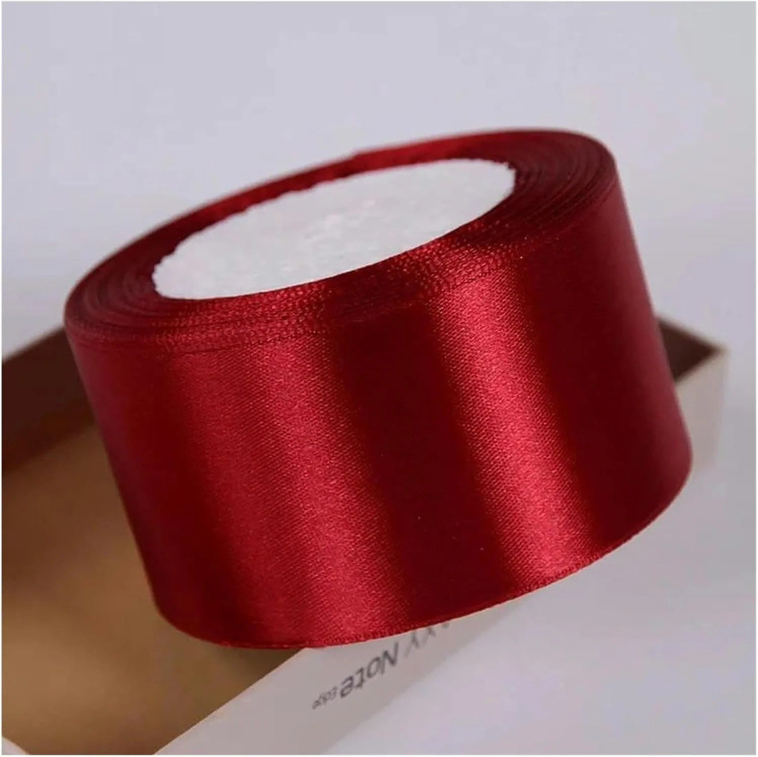 Ivory Satin,Christmas Ribbons, Stain Wrap Ribbon Decorative Ribbon Silk Satin Ribbons Christmas Wedding Decoration Wrapping Wine Red Ribbons(Navy Blue,6mm)