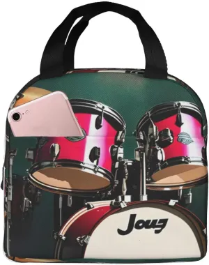 Jazz drum Print Lunch Tote Bag Adult Insulated Tote Bags Work Travel Outdoor Daily Use