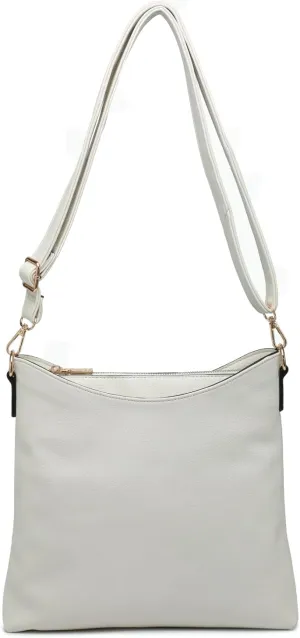 JEN & CO. Emma Crossbody Bags for Women Trendy Vegan Leather Purses Shoulder Handbags with Adjustable Strap