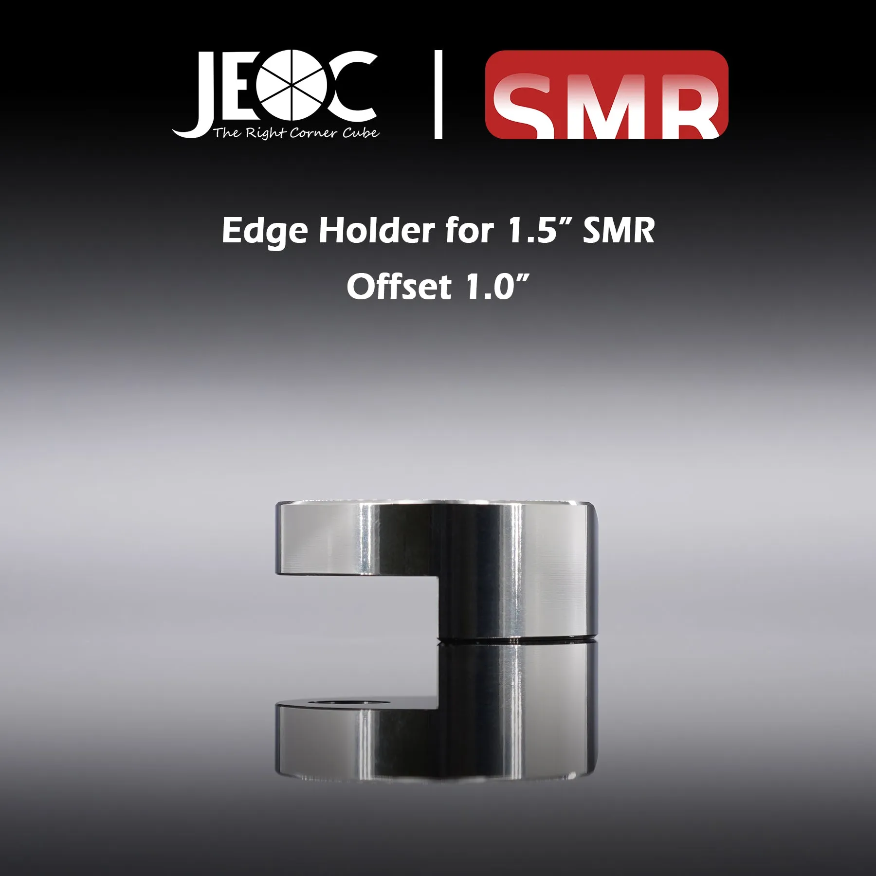 JEOC Magnetic Edge Holder for 1.5" Spherically Mounted Retro-Reflector (SMR), 1" offset, 1.5" Edge Ball Probe Seat, Laser Tracker SMR Edge Nest
