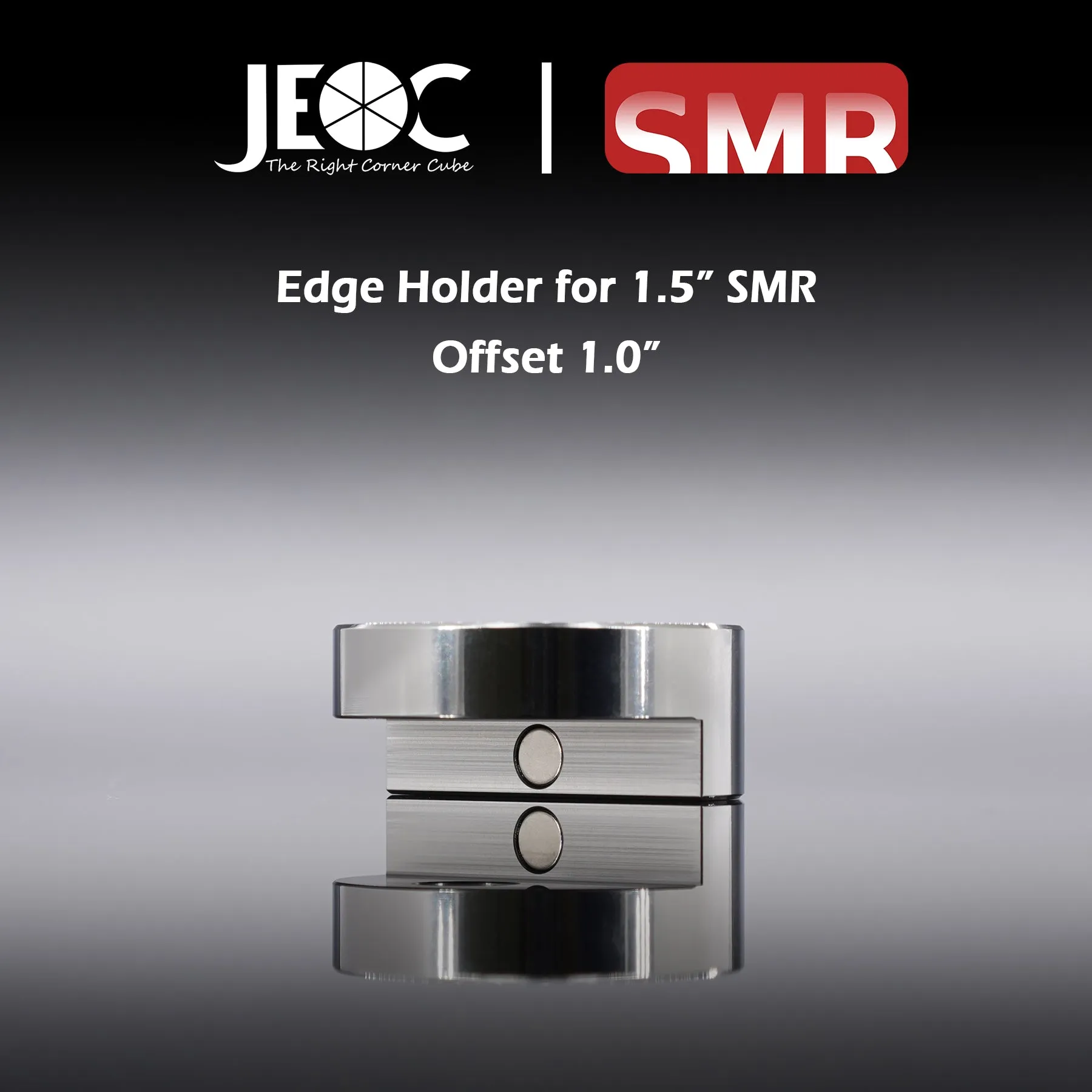 JEOC Magnetic Edge Holder for 1.5" Spherically Mounted Retro-Reflector (SMR), 1" offset, 1.5" Edge Ball Probe Seat, Laser Tracker SMR Edge Nest